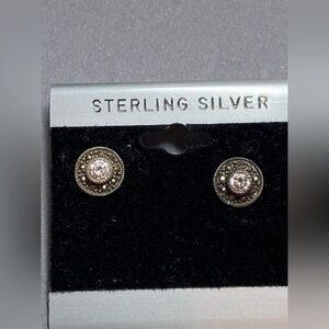 Vintage Judith Jack sterling silver marcasite earrings